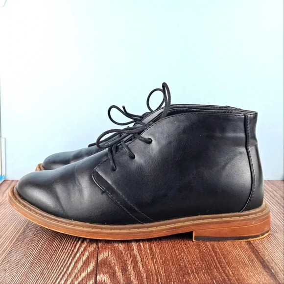 Harvest Land Other - Boy's Oxford Boots, Black, Lace Up, sz 6Y